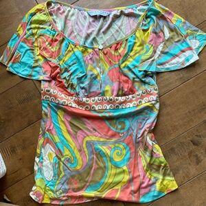 Trina Turk Los Angelo’s shirt 100% silk size S